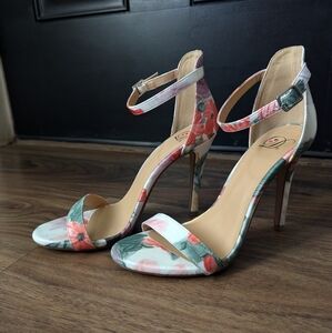 Delicious | Floral Strappy Heels